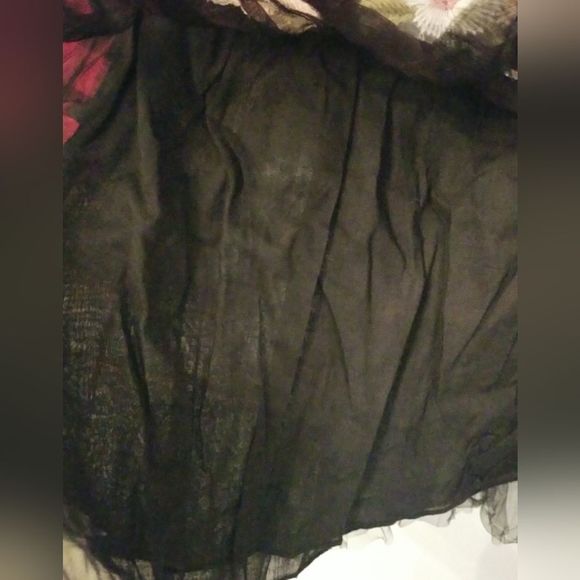 Girls Buffalo Plaid Black & Red Long Sleeve Floral Embroidered Tutu Dress NWT - Picture 11 of 12